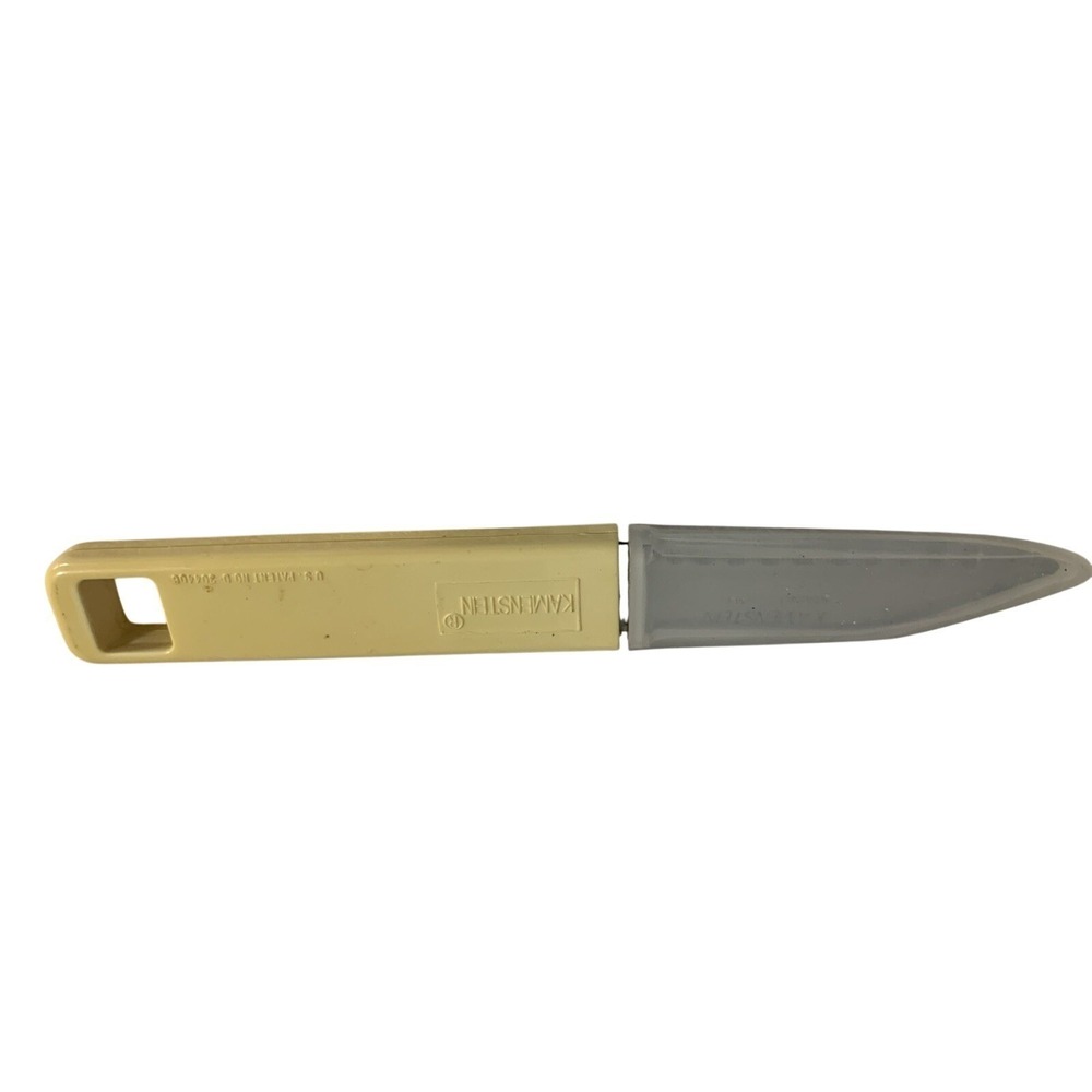 Kamenstein Paring Knife Unisex OS Cream Serrated Stainless Steel Sheath Vintage